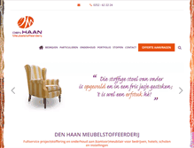 Tablet Screenshot of meubelstoffeerderijdenhaan.nl